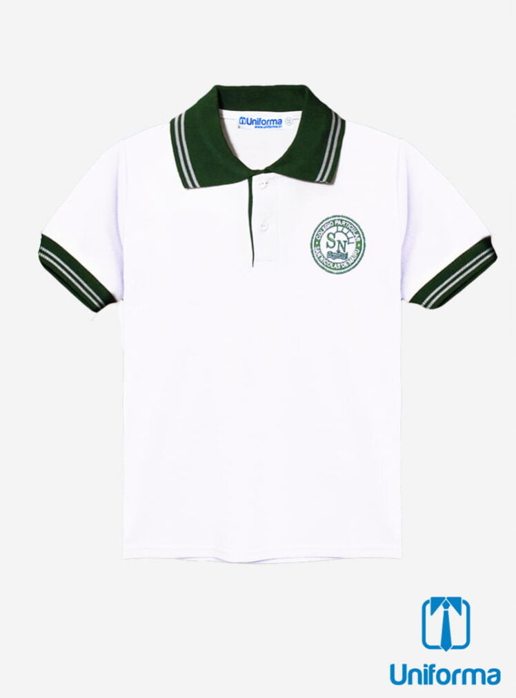 Polera uniforme manga corta Colegio San Nicolas