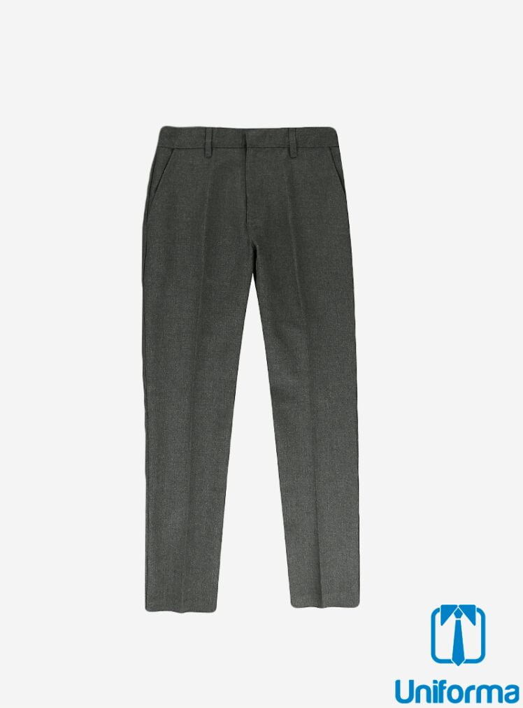 Pantalón slim fit escolar gris