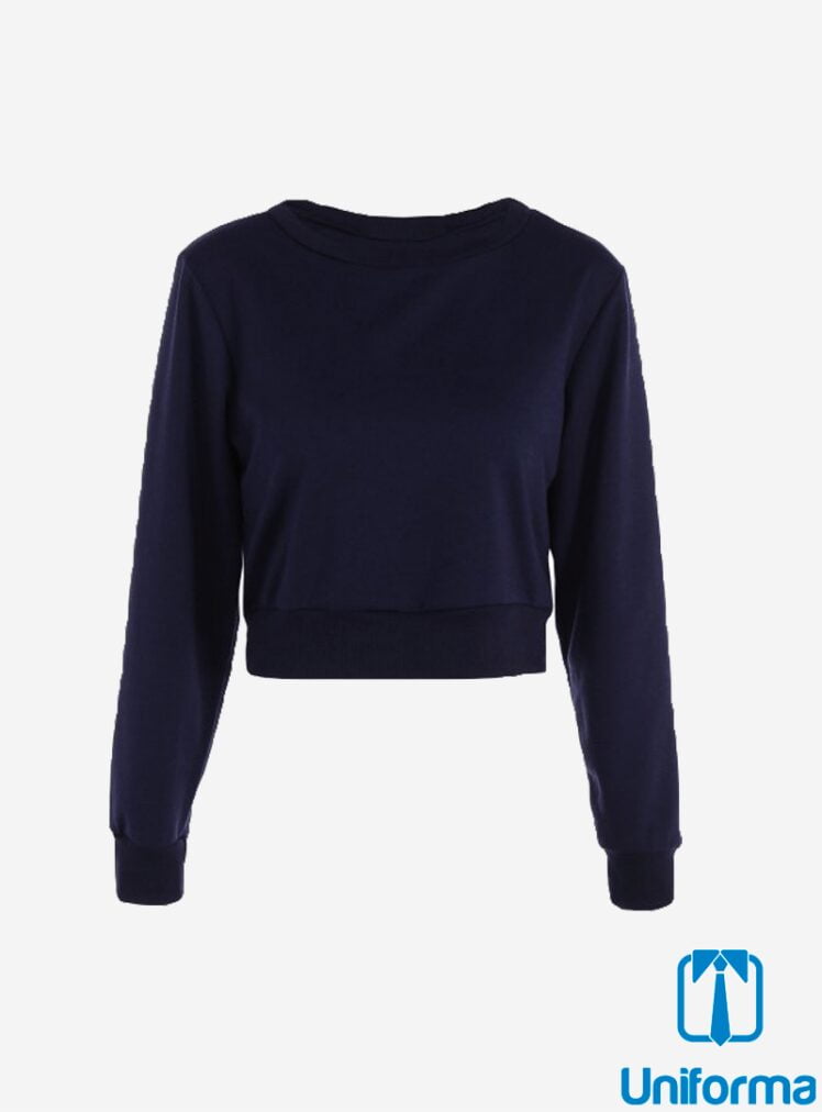 Poleron Cropped Azul