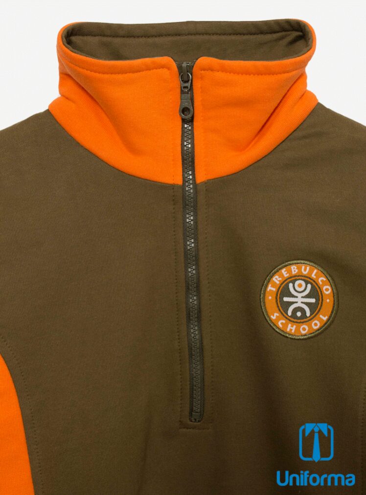 Poleron buzo algodón colegio Trebulco