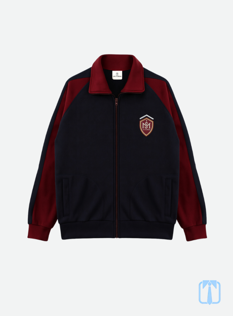 Chaqueta institucional polar (nuevo diseño) Uniforme Santa Maria La Florida